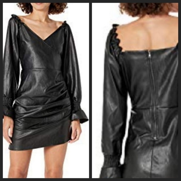 Kendall & Kylie Dresses & Skirts - Kendall & Kylie Black Faux Leather Mini Dress